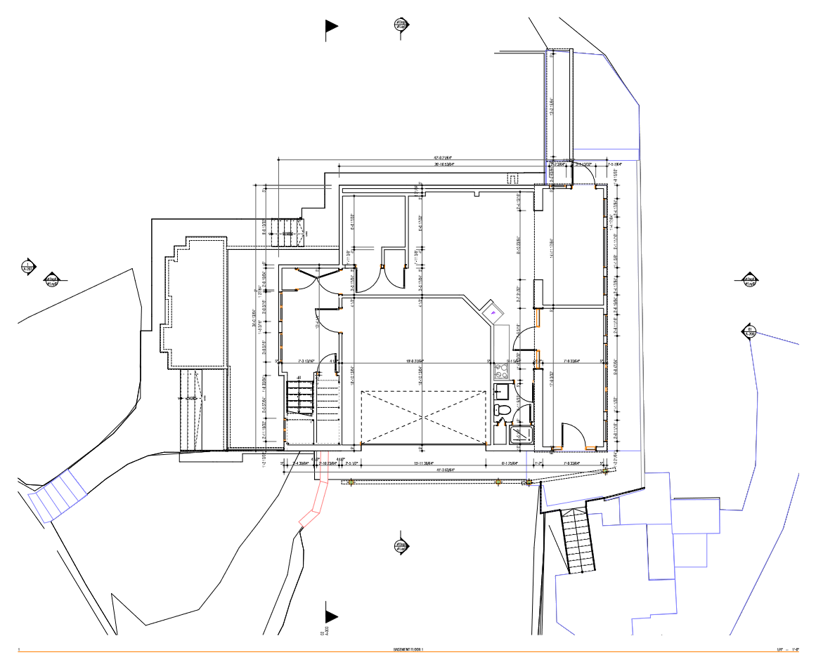 Basement floor plan of a private residence in Bloomingdale, NJ
