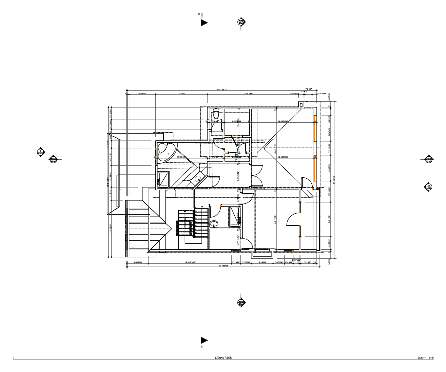 Second floor plan of a private residence in Bloomingdale, NJ