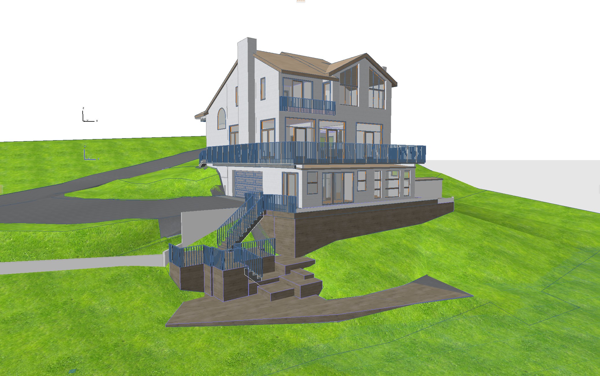 ArchiCAD 3D rendering of a private residence in Bloomingdale, NJ