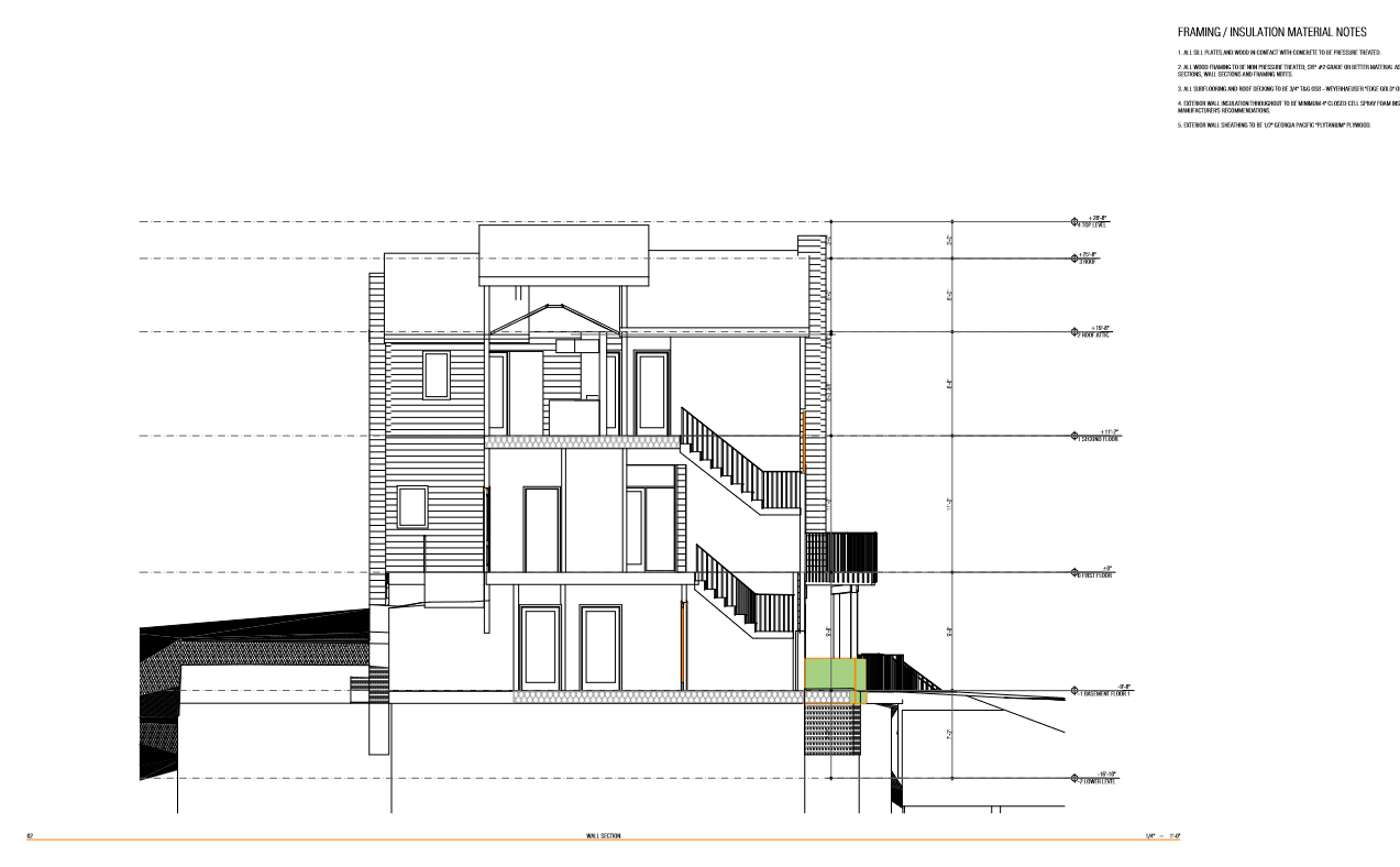 Building wall section of a private residence in Bloomingdale, NJ