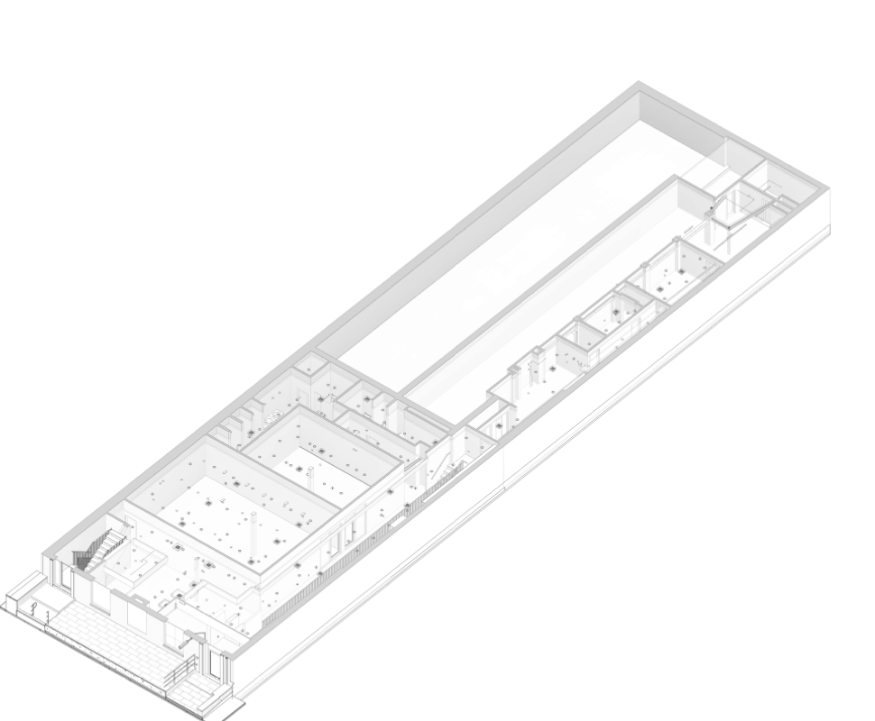 Ceiling plan axonometric 3D model of 631 Lake Avenue, Asbury Park, NJ