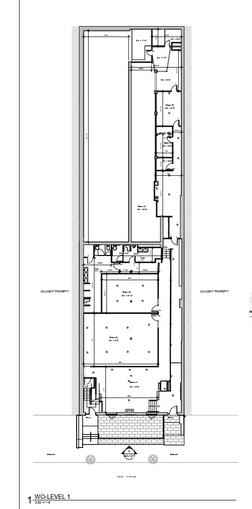 Level 1 as-built floor plan of 631 Lake Avenue, Asbury Park, NJ
