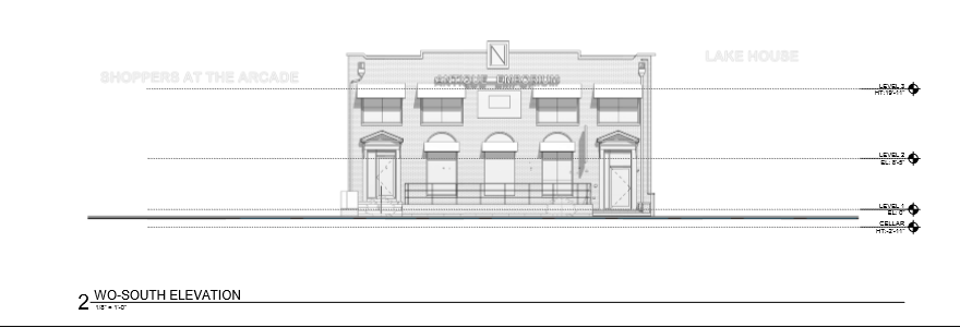 South elevation drawing of 631 Lake Avenue, Asbury Park, NJ