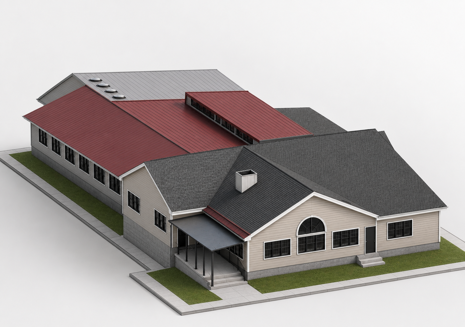 3D rendered exterior of The Mason Jar restaurant, Mahwah, NJ