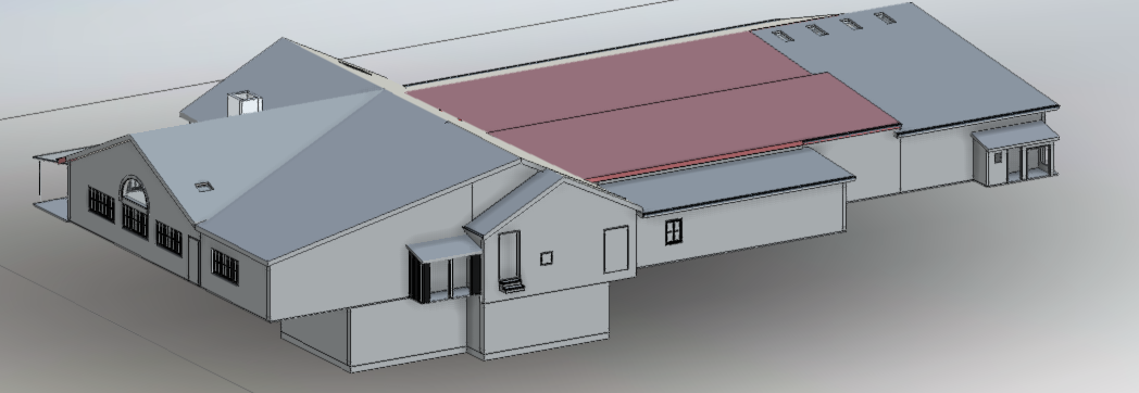 3D rendered exterior of The Mason Jar restaurant, Mahwah, NJ, alternate angle