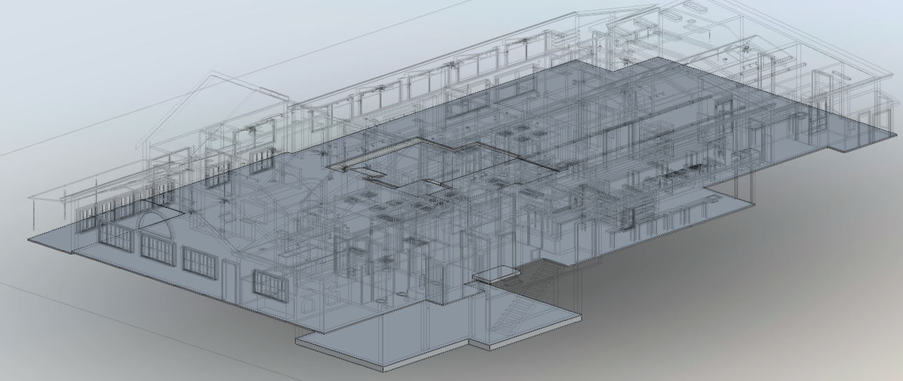 3D building model with floors of The Mason Jar restaurant, Mahwah, NJ