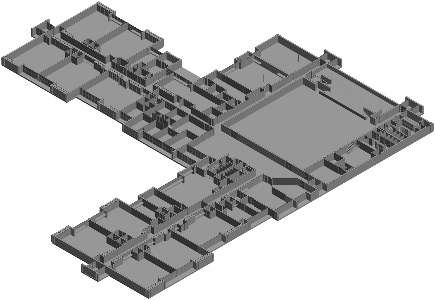 3D cutaway floor plan model of a school building in Vineland, NJ
